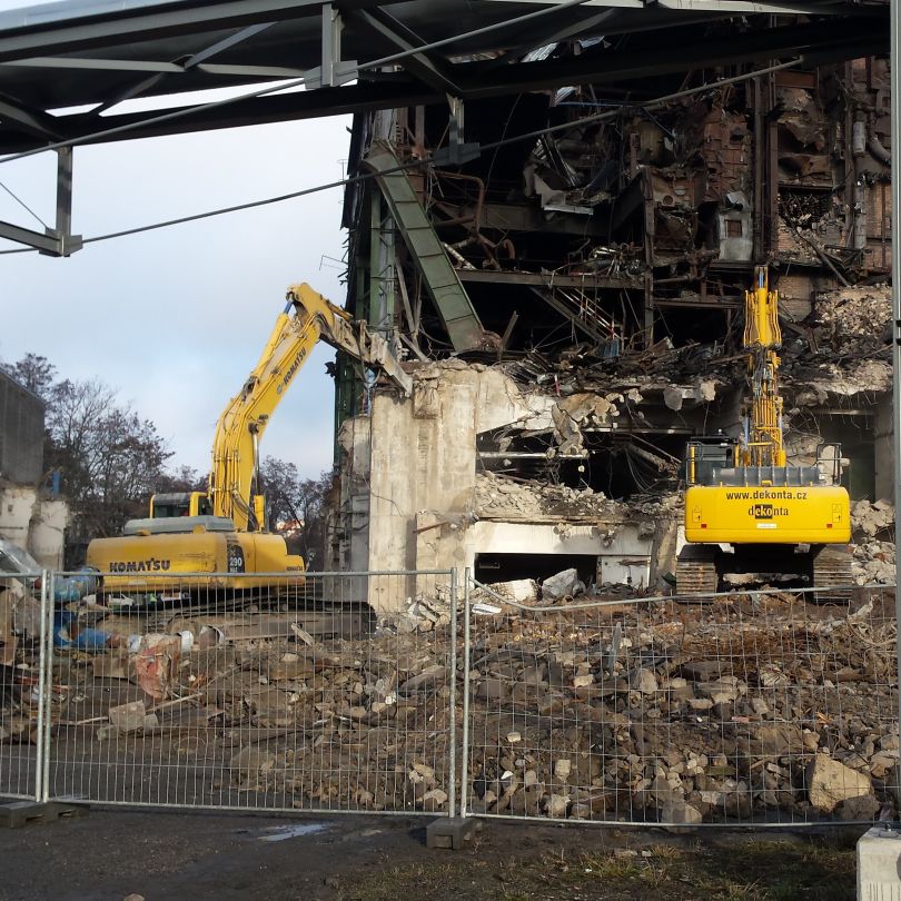 K2 bolier room in Kladno-Dubí undergoing demolition