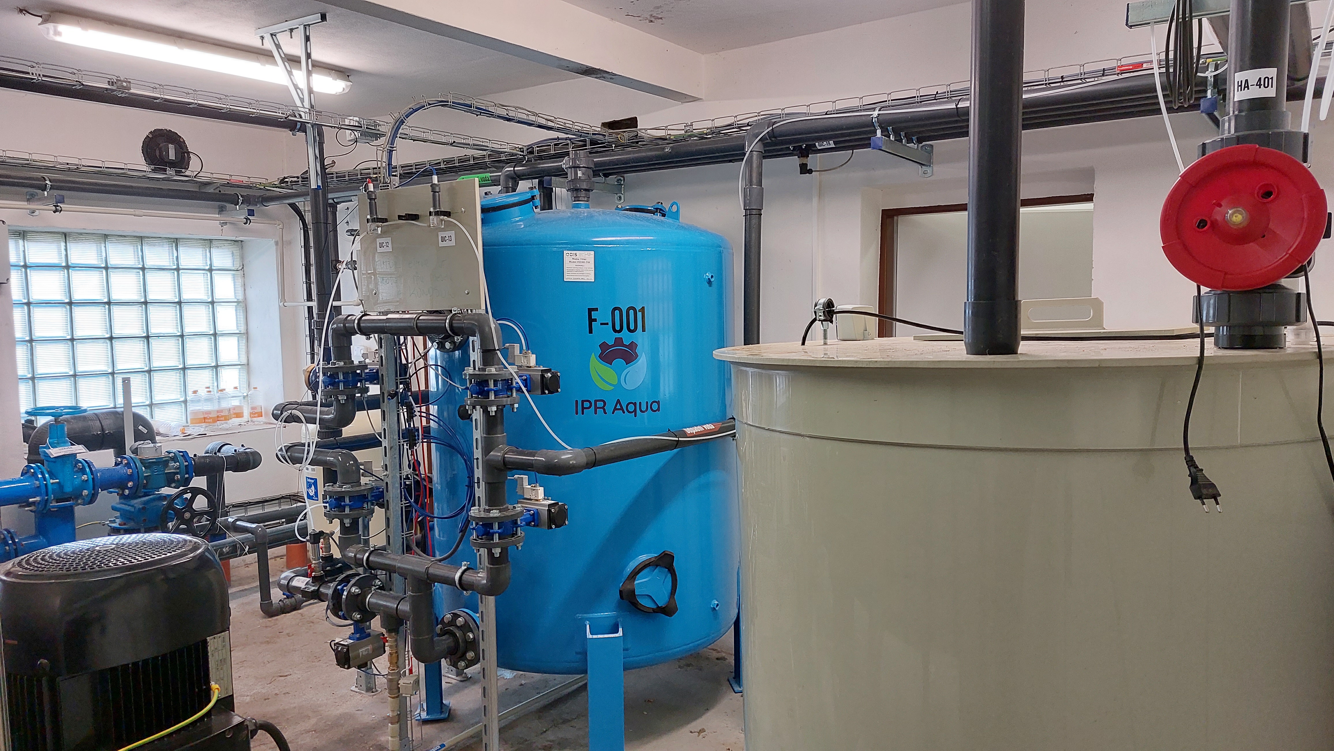 Indoor water treatment plant